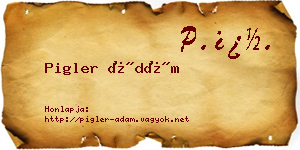 Pigler Ádám névjegykártya
