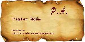 Pigler Ádám névjegykártya